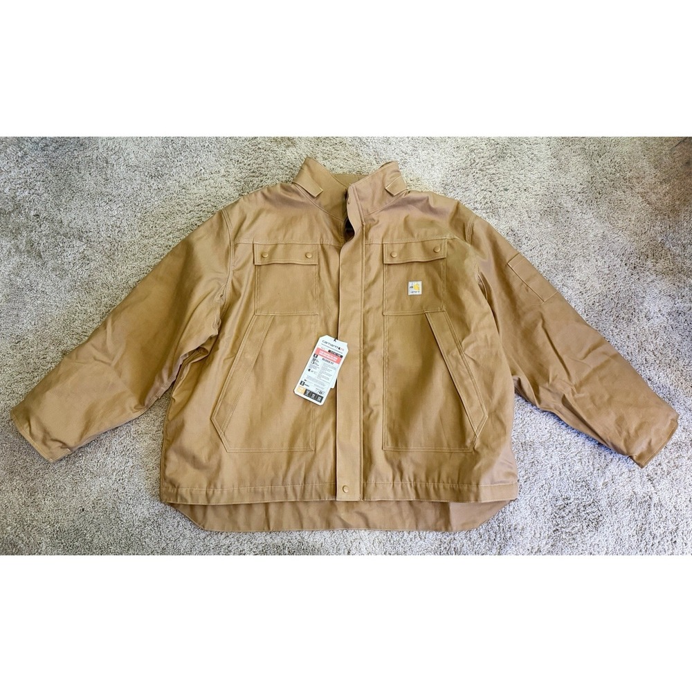 Carhartt FR Full Swing Quick Duck Insulated Coat 4XL Brown 102182 OJ2182-FRM NWT